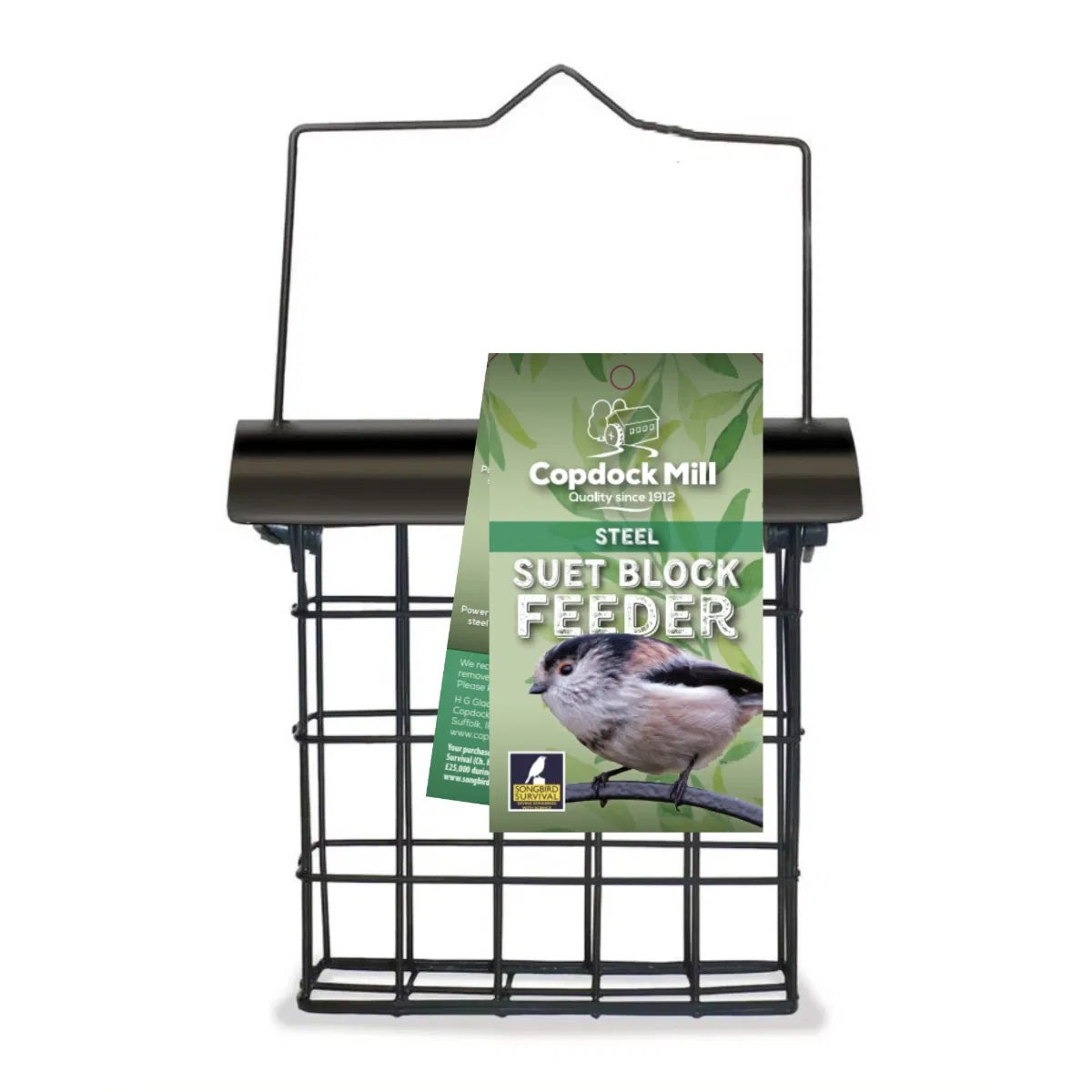 Copdock Mill Easy Fill & Clean Metal Suet Block Feeder 102g