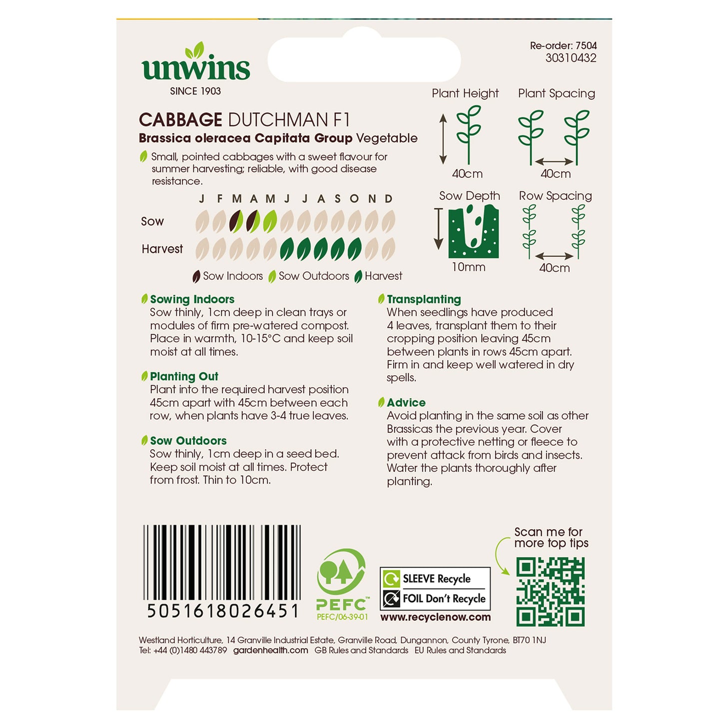 Cabbage (Pointed) Dutchman F1