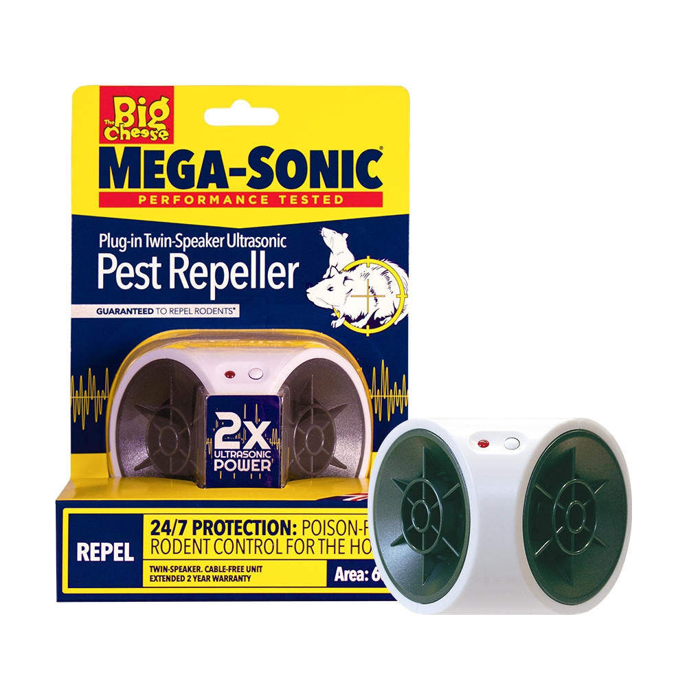 The Big Cheese Mega-Sonic® Plug-In Twin-Speaker Pest Repeller