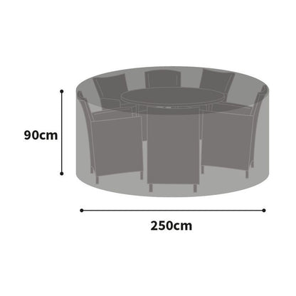 Bosmere Ultimate Circular Dining Set Cover Charcoal 6 Seat 