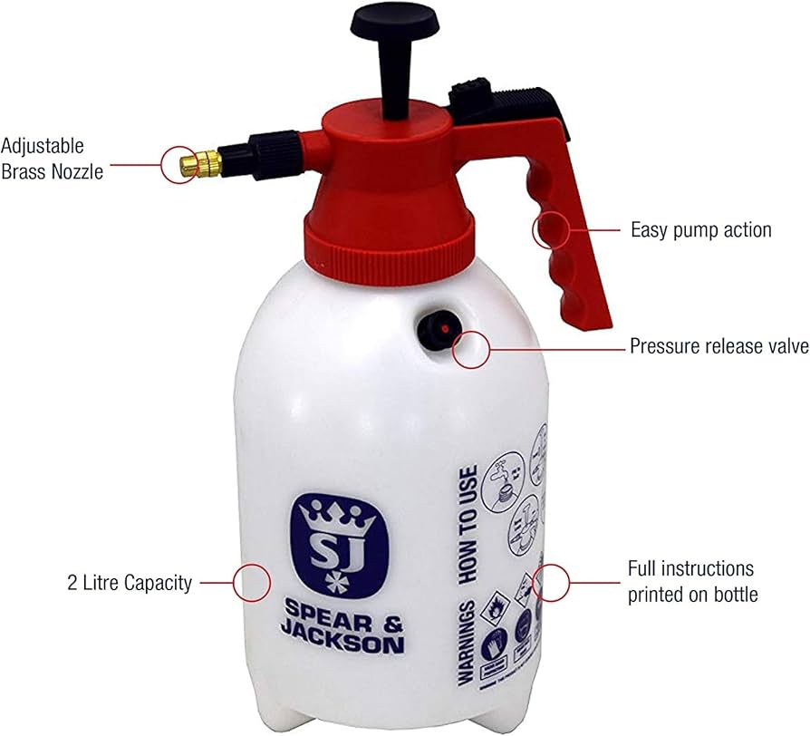 Spear & Jackson 2 Lt Pump Action Pressure Sprayer