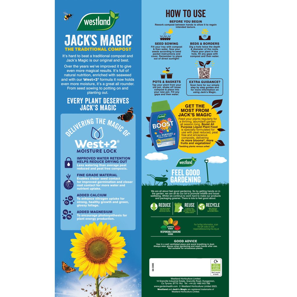 Westland Jack's Magic All Purpose Compost (Traditional Blend) 50 Litre