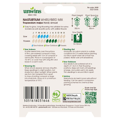Unwins Nasturtium Seed Lovers Bundle
