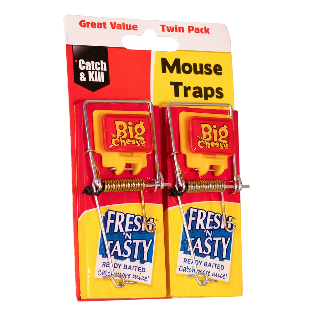 The Big Cheese Fresh Baited Mouse Trap - Twinpack