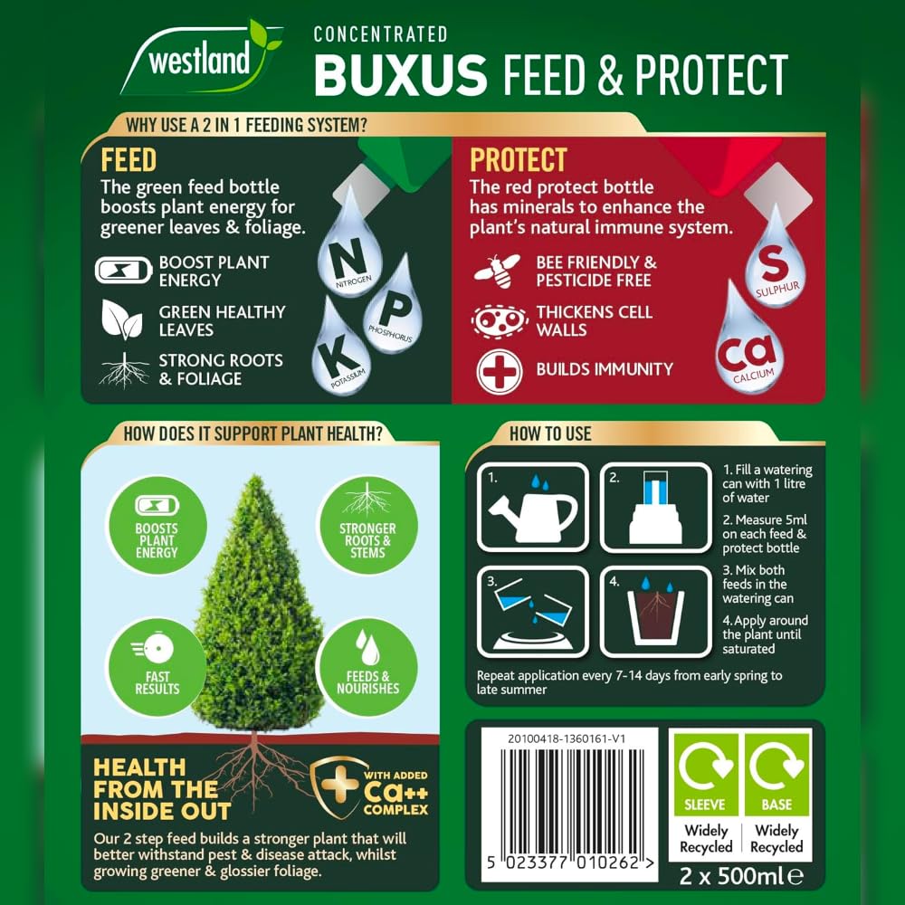 Westland 2 in1 Feed and Protect Buxus 2 x 500ml