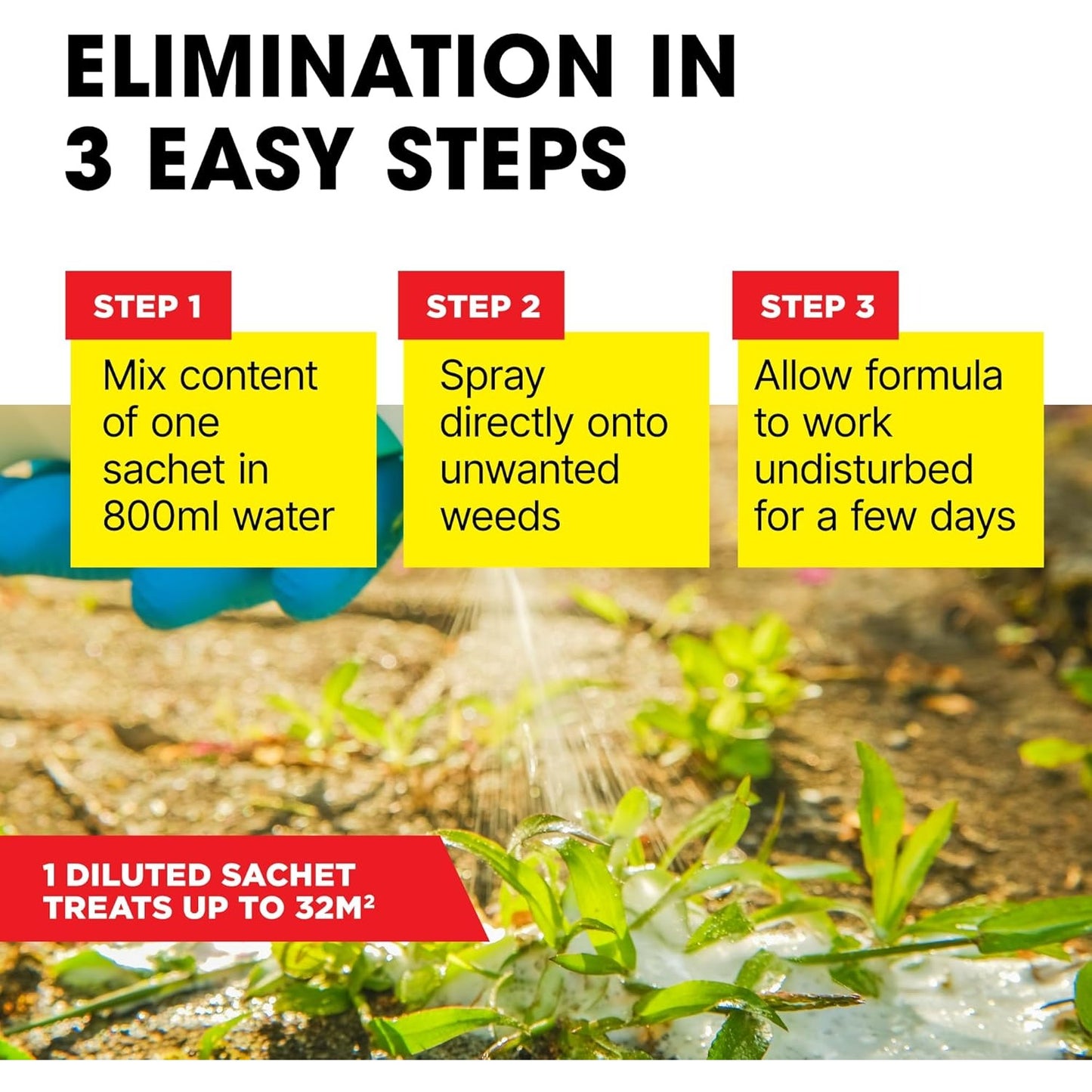 Doff Advanced Concentrated Weedkiller 3/6/10 sachets - 3 x 80ml 