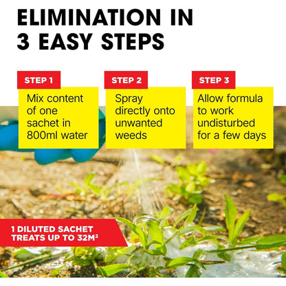 Doff Advanced Concentrated Weedkiller 3/6/10 sachets - 3 x 80ml 