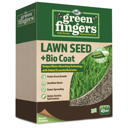 Doff Green Fingers Lawn Seed + Bio Coat