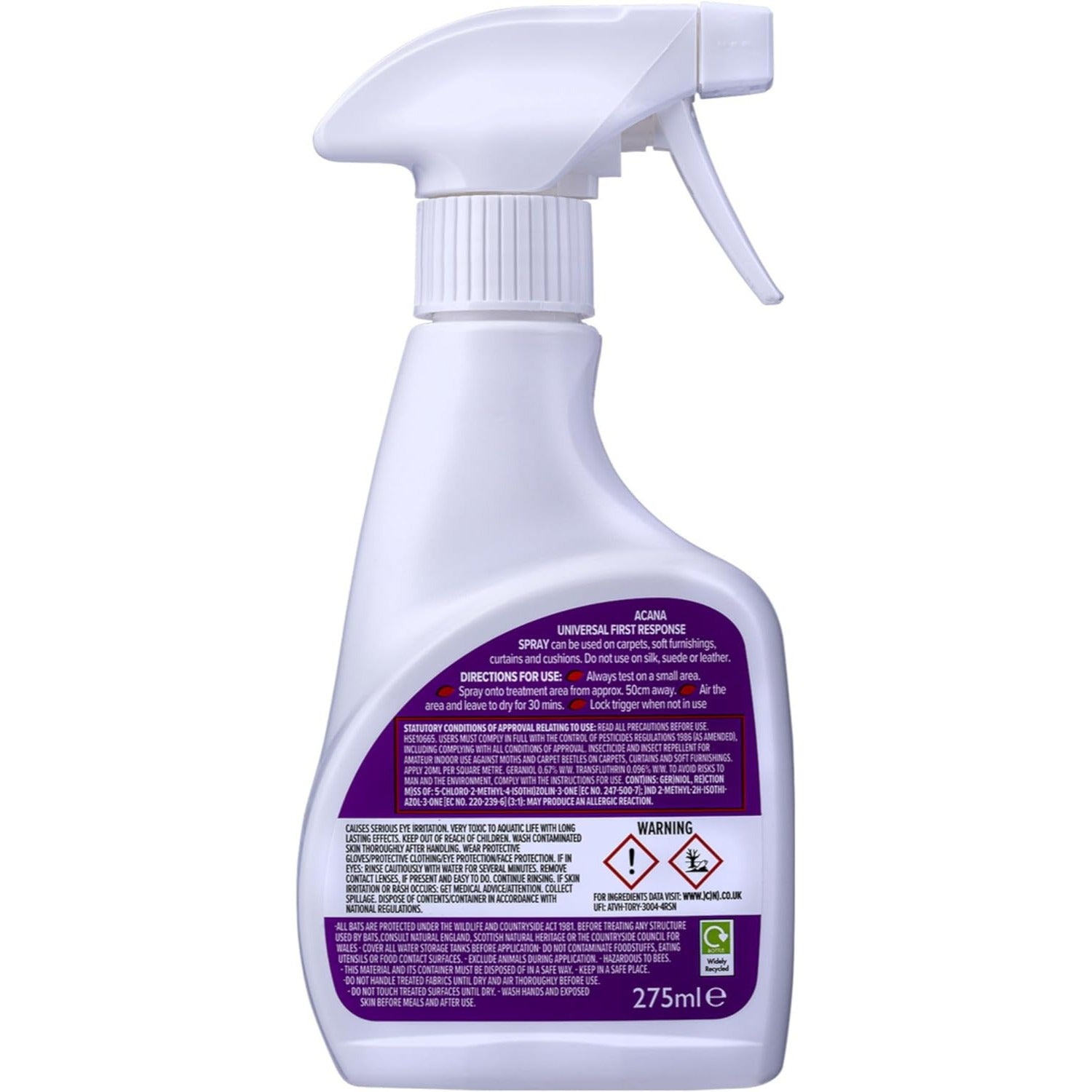 Acana Spray Moth Killer for Fabric Lavender 275ml