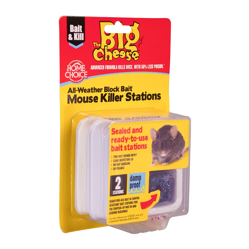 The Big Cheese Ready-Baited Mouse Killer Station Twinpack