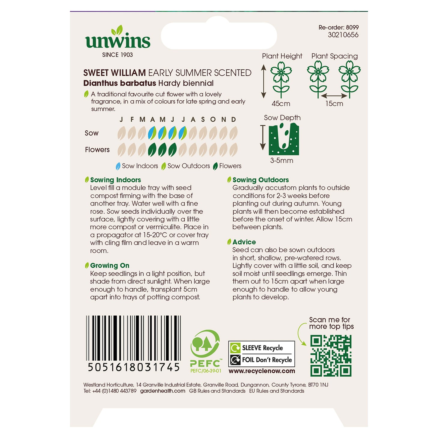 Unwins Spring Flowering Seed Bundle