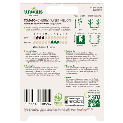 Tomato (Cherry) Sweet Million