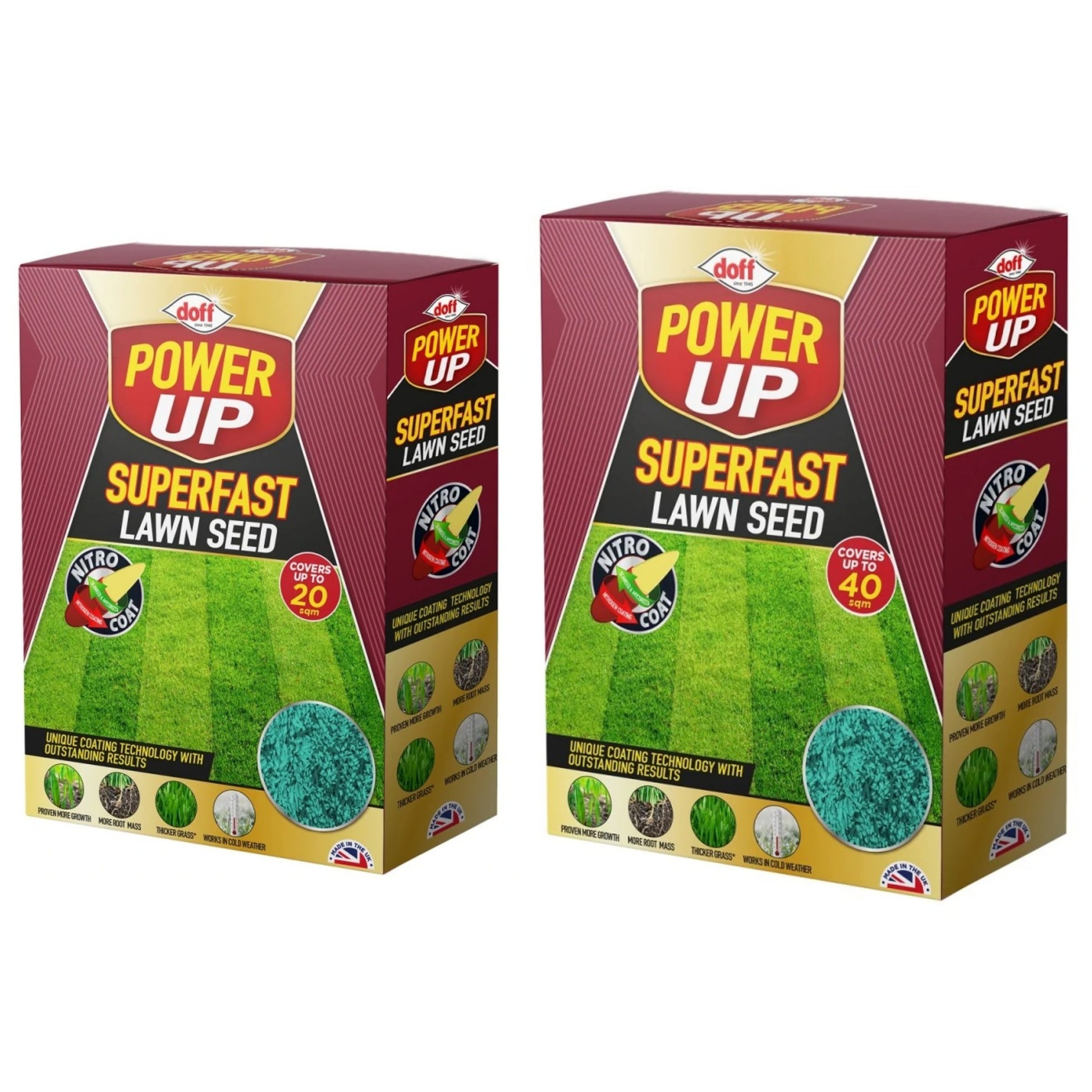 Doff Power Up Superfast Lawn Seed With Nitro-Coat