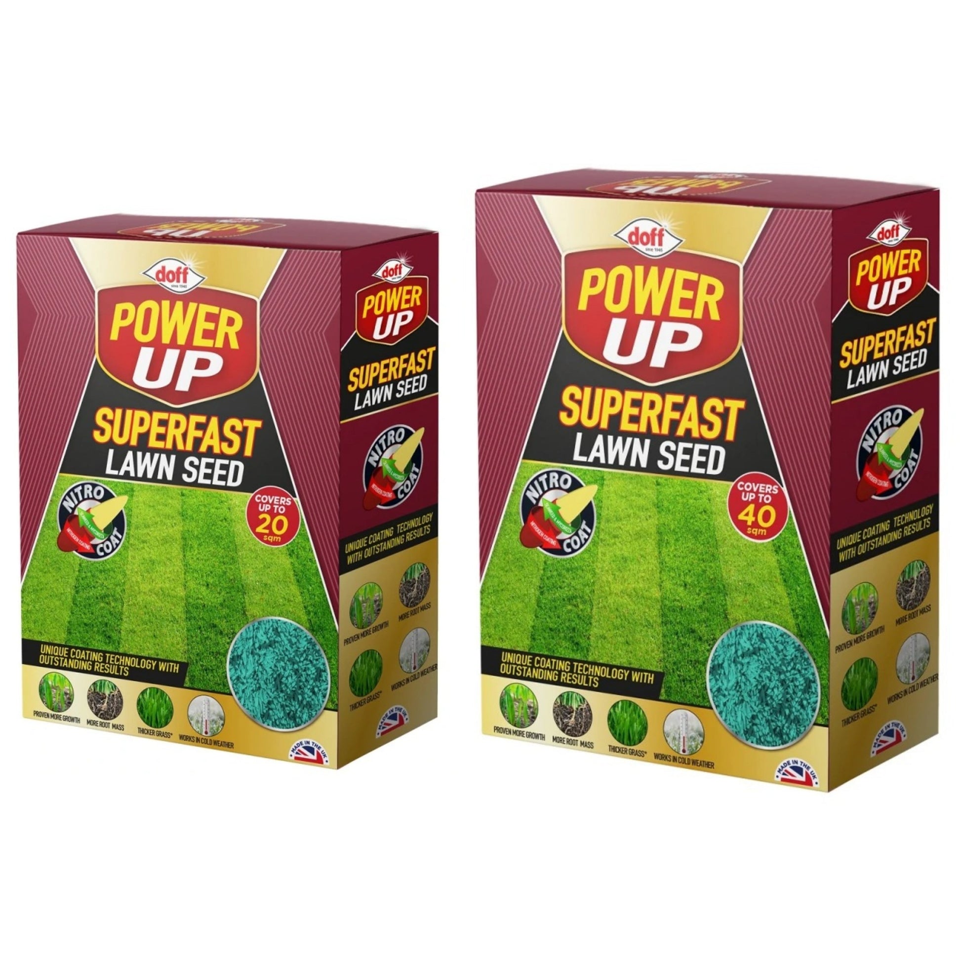 Doff Power Up Superfast Lawn Seed with NITRO-COAT