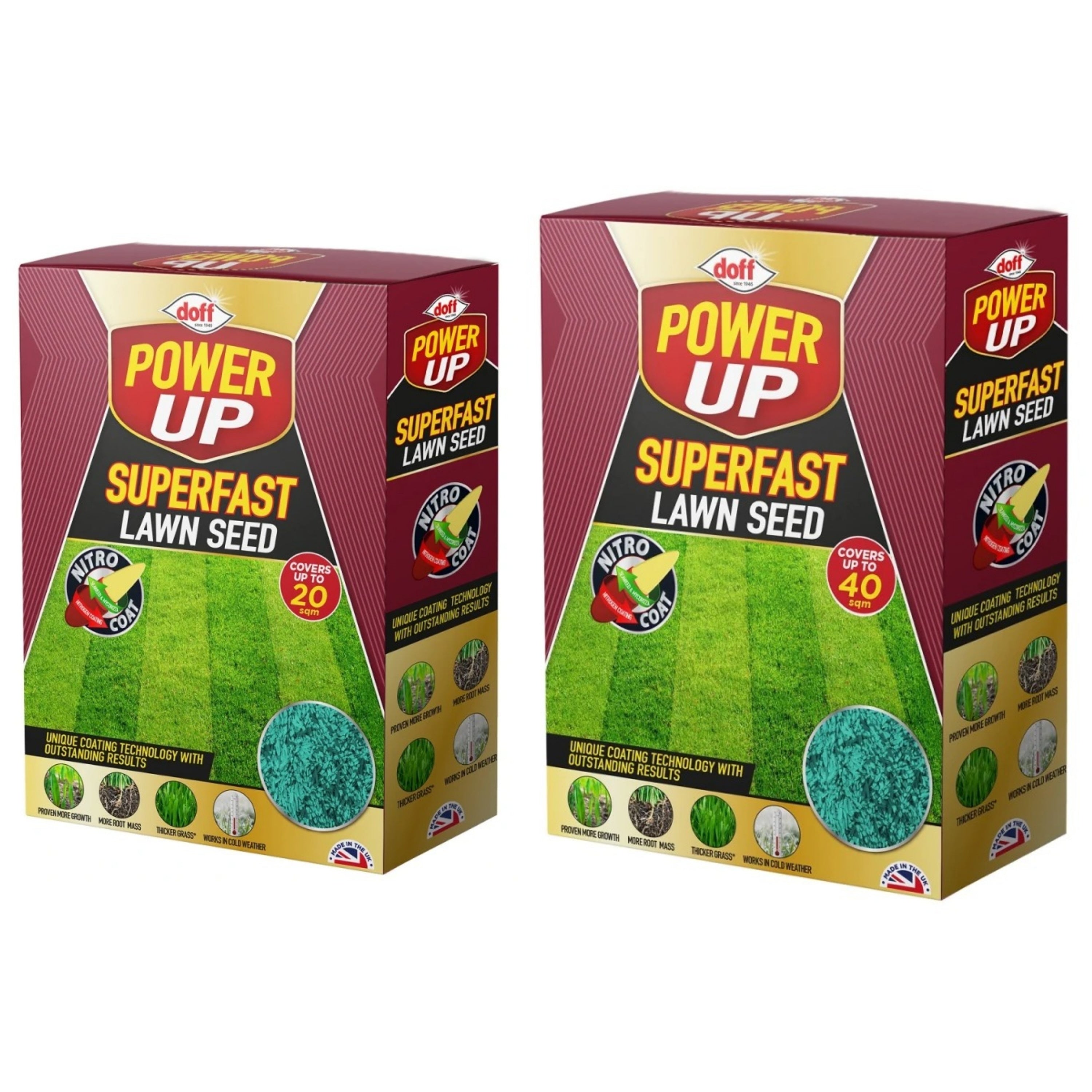 Doff Power Up Superfast Lawn Seed with NITRO-COAT