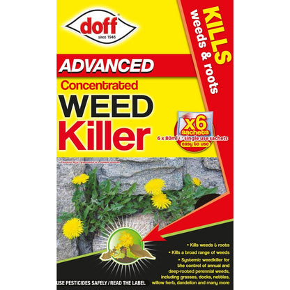 Doff Advanced Concentrated Weedkiller 3/6/10 sachets - 3 x 80ml 