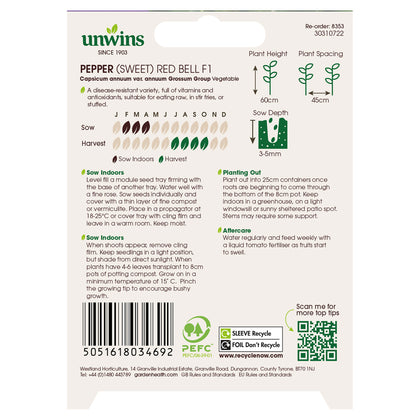 Pepper (Sweet) Red Bell F1