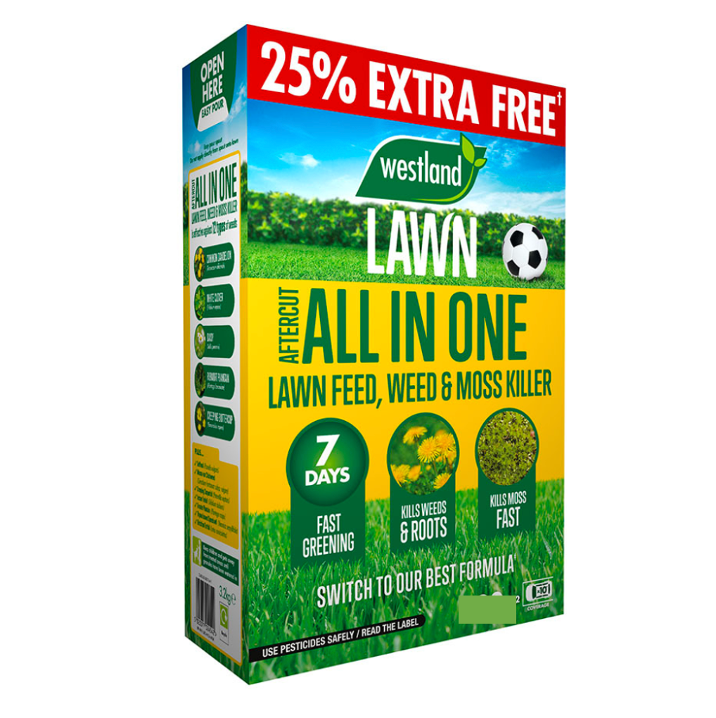 Westland Lawn All-In-One Lawn Feed, Weed & Moss Killer 80m2