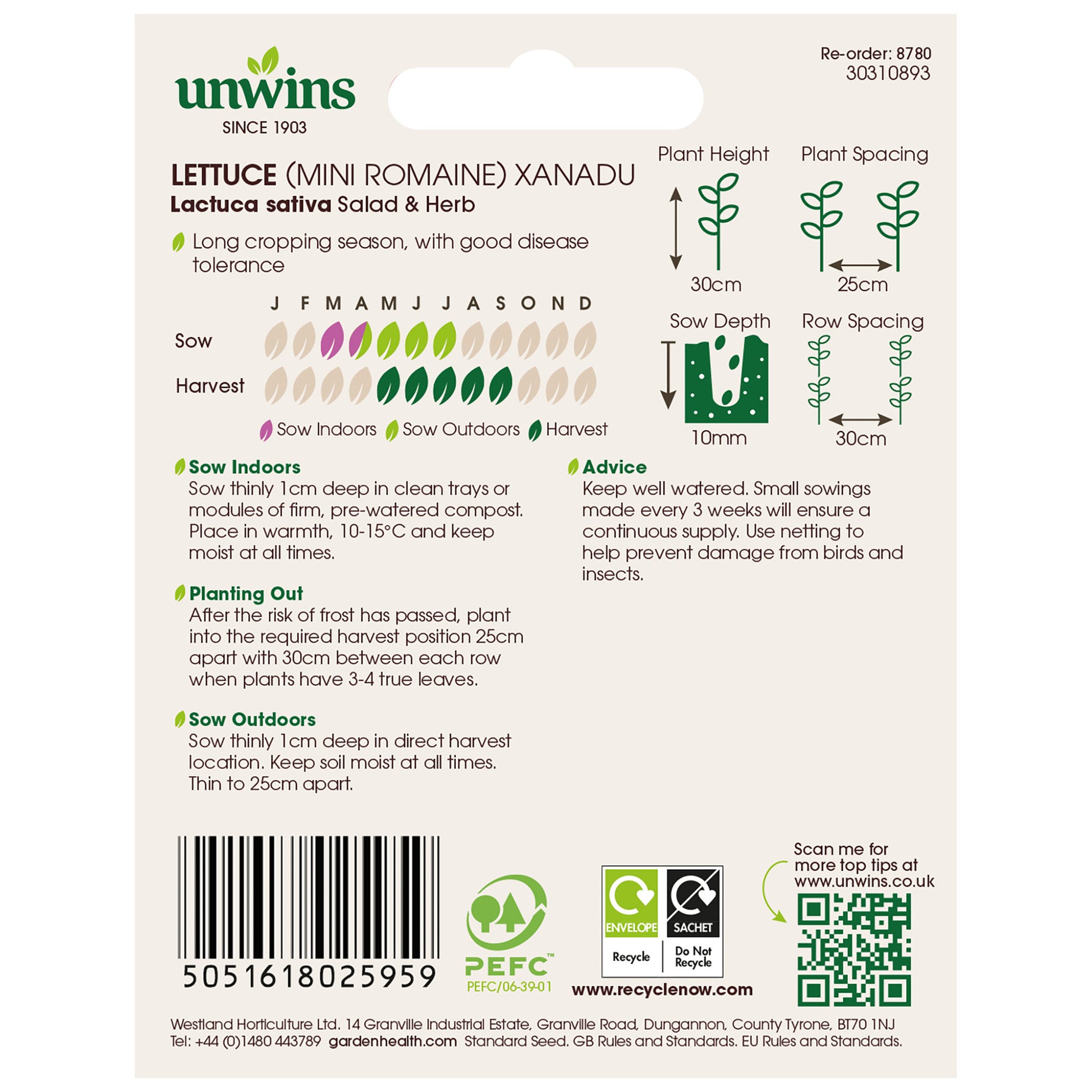 Unwins Cut-and-Come-Again Salad Seed Bundle