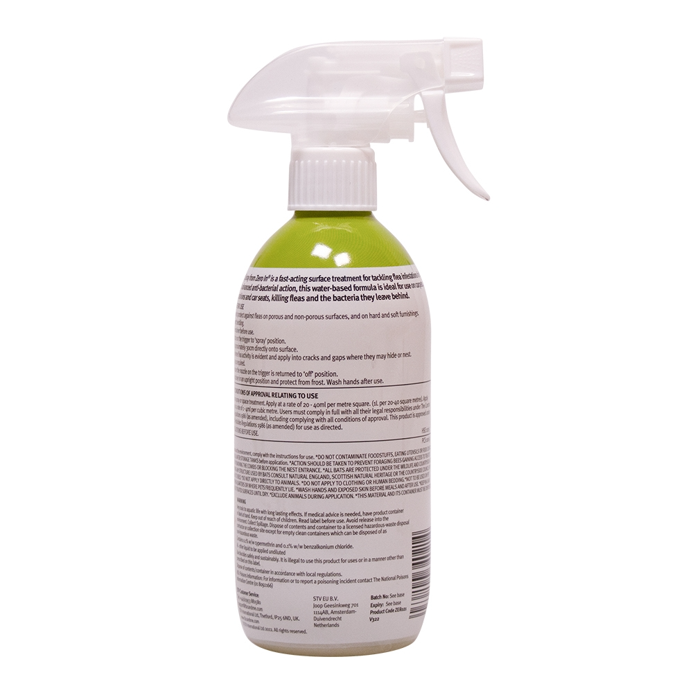 Zero In Anti-Bacterial Home Flea Spray - 500ml RTU