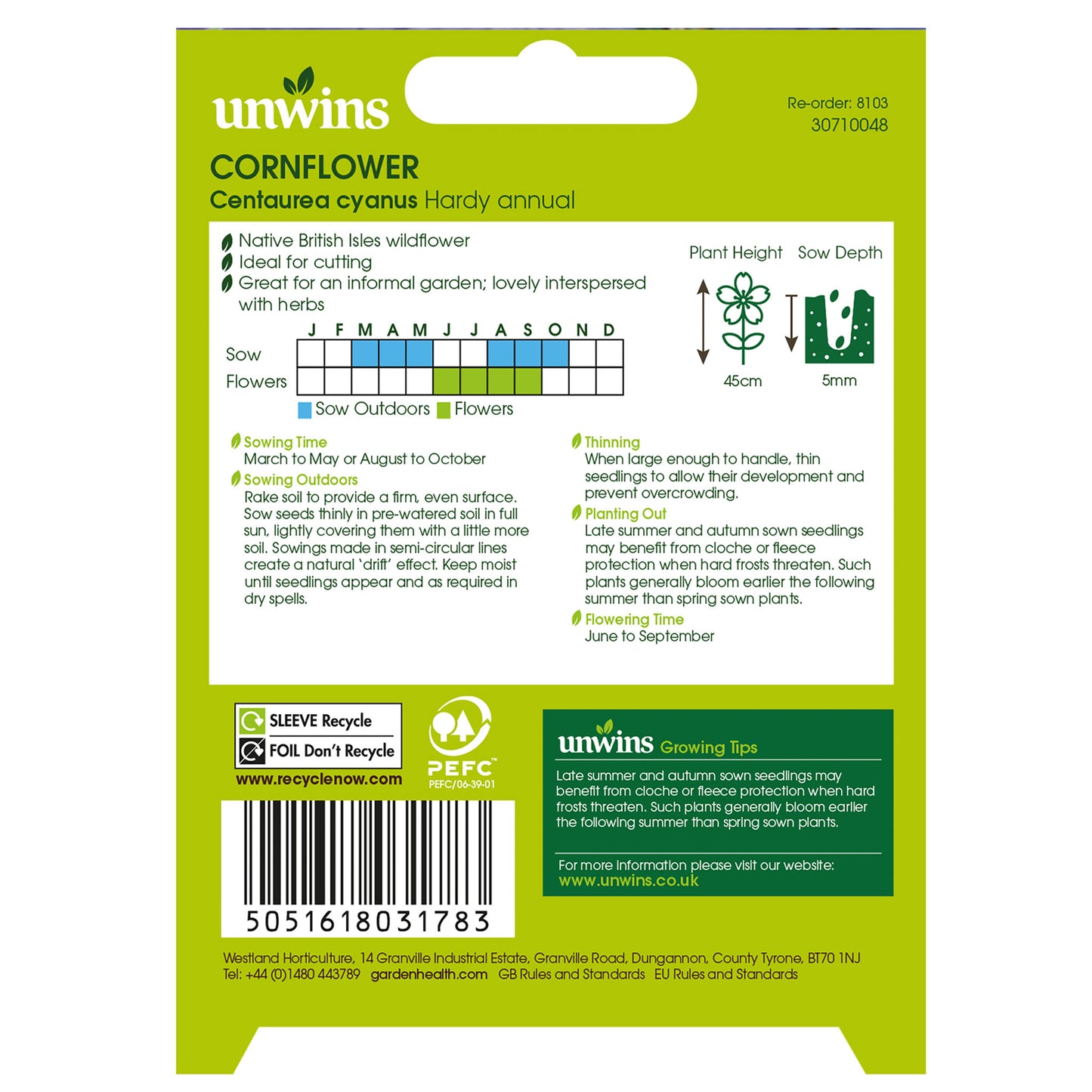 Unwins Bee & Butterfly Friendly Flower Seed Bundle