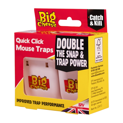 The Big Cheese Quick Click Mouse Trap Twinpack