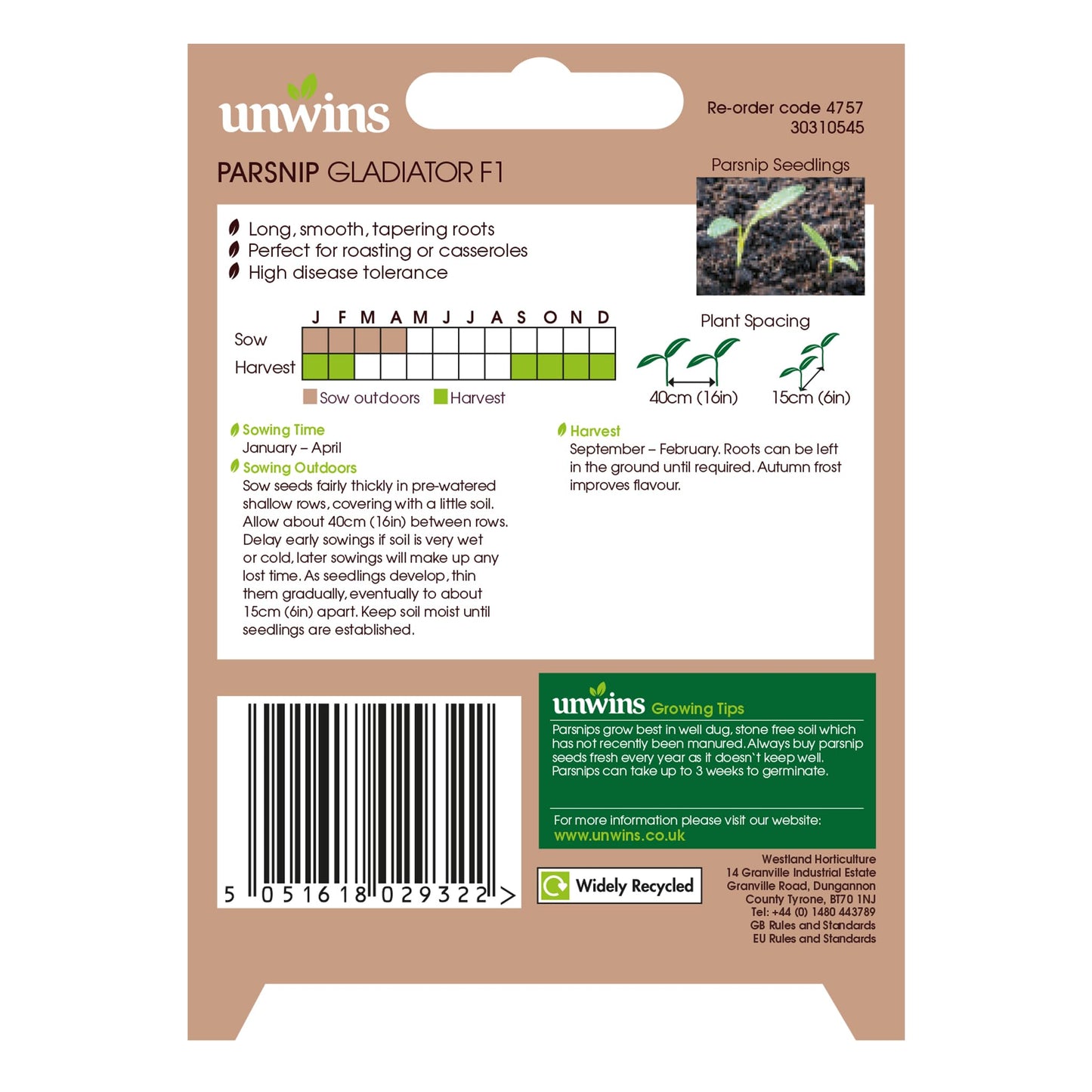 Unwins Root Harvest Seed Bundle