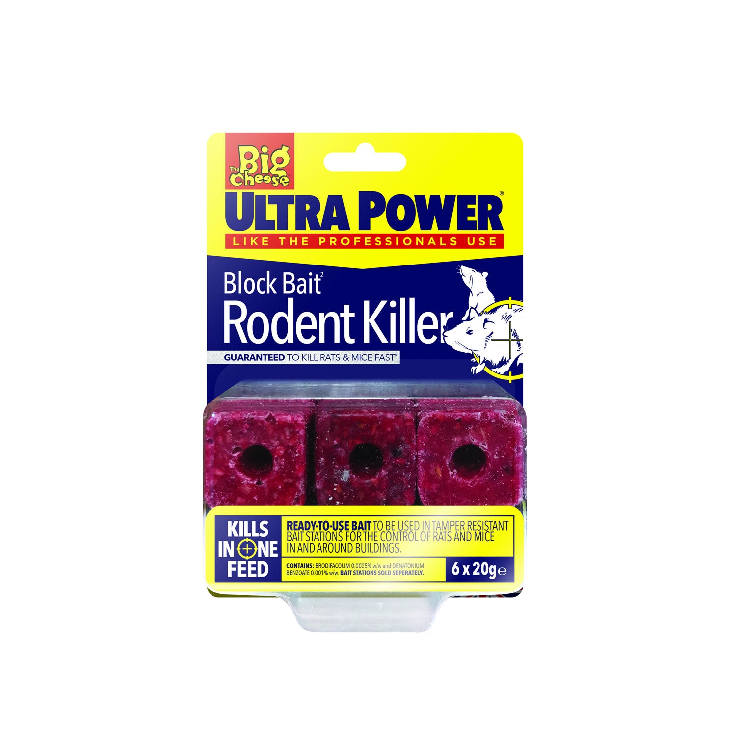 The Big Cheese Ultra Power Block Bait Rodent Killer Blocks