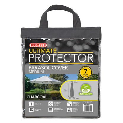 Bosmere Ultimate Zipped Parasol Cover Charcoal 190cm