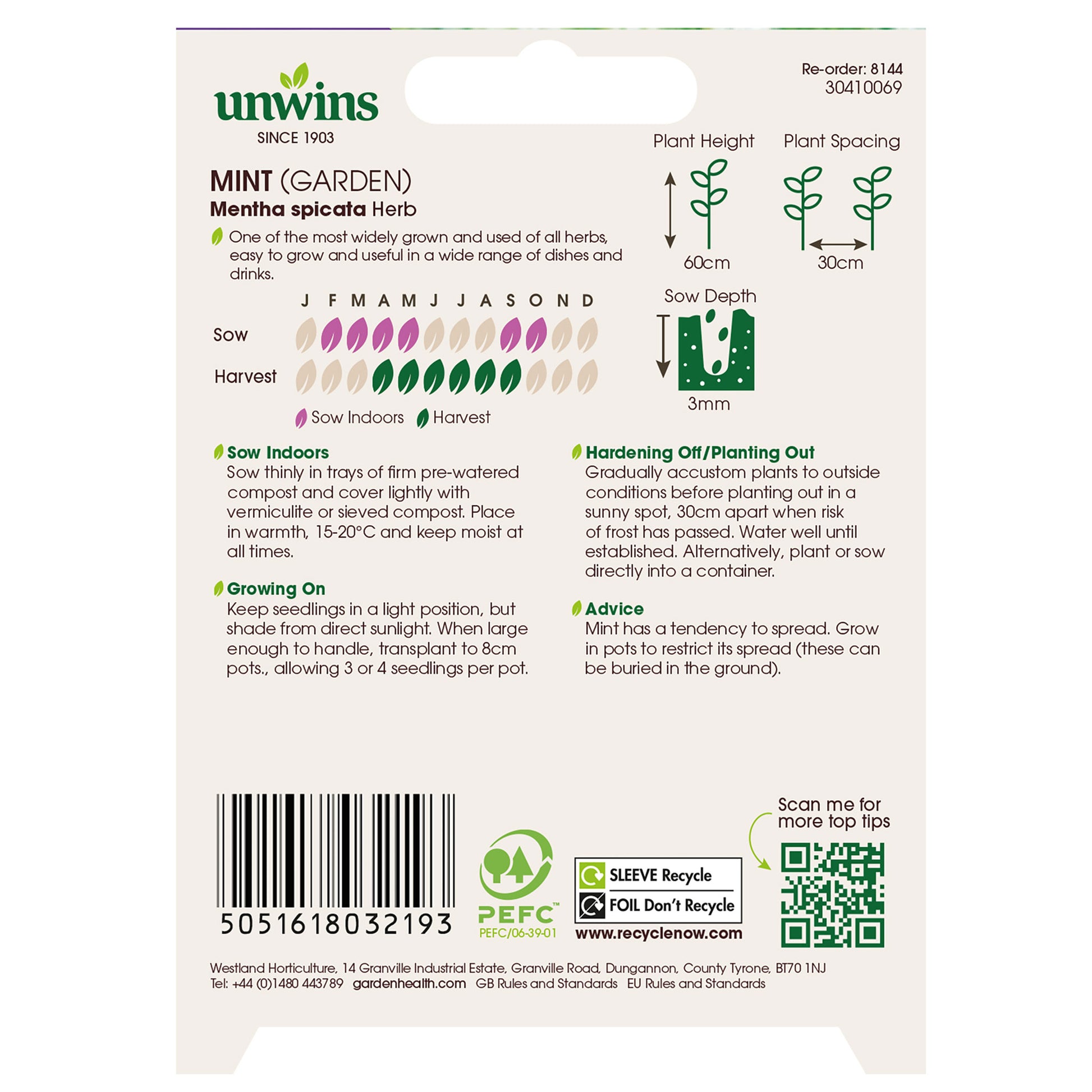 Unwins Herbal Tea Seed Bundle