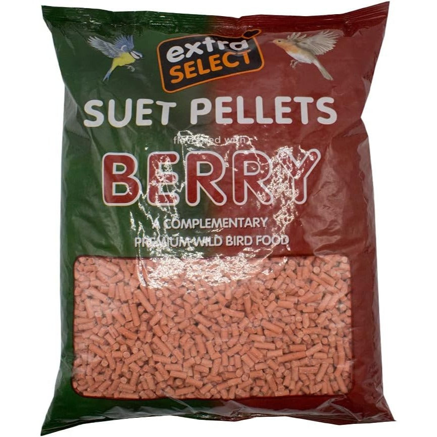 Extra Select Suet Pellets Complementary Wild Bird Food Berry Refill 3kg