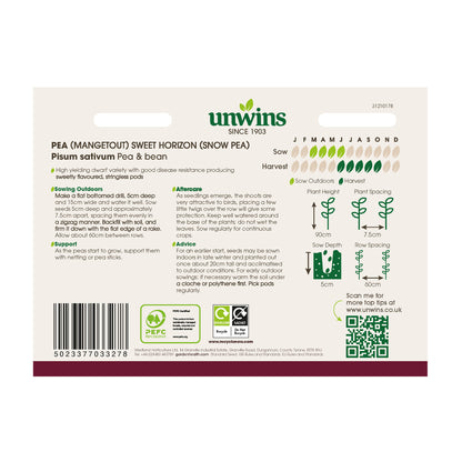 Pea (Mangetout) Sweet Horizon (Snow Pea)
