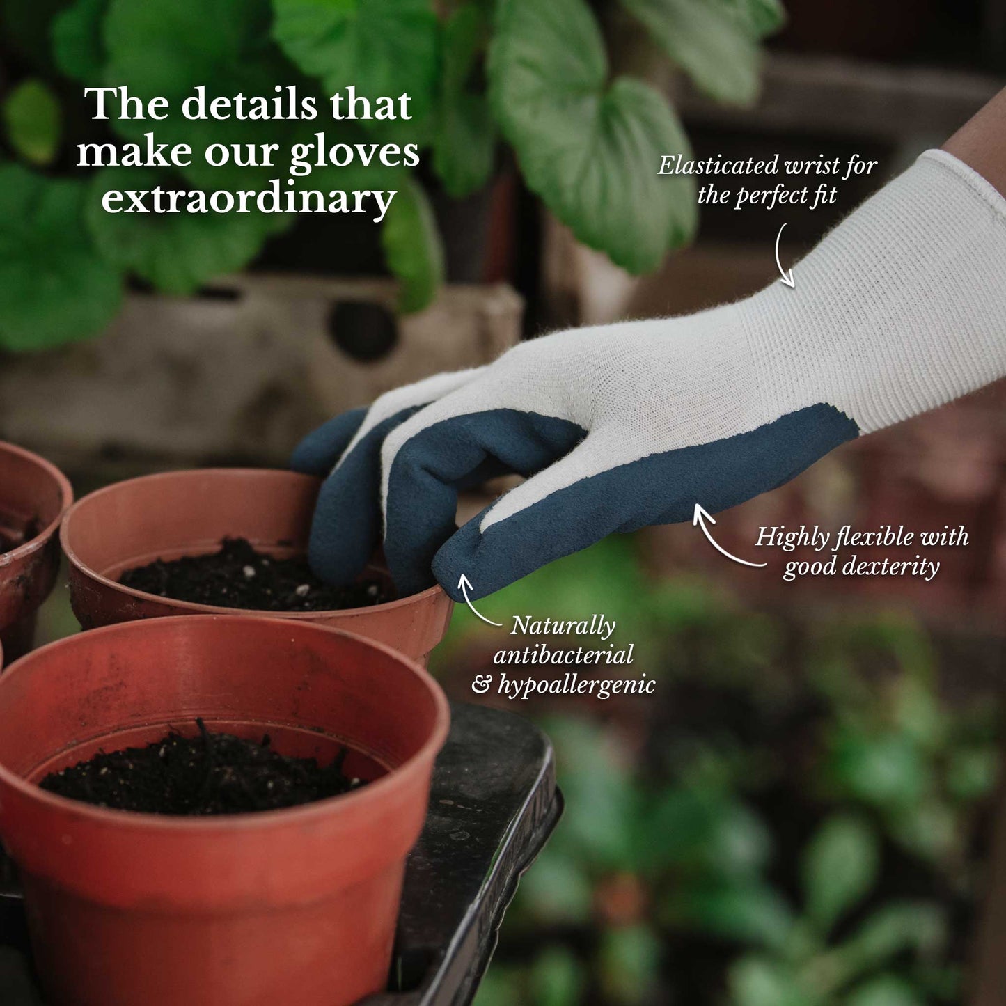 Kent & Stowe Navy Natural Bamboo Gloves - Men's Large