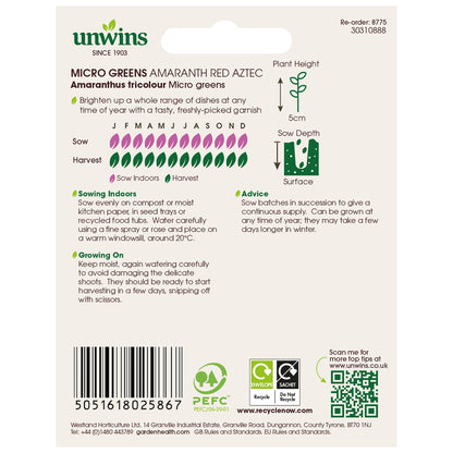 MicroGreens Amaranth Red Aztec