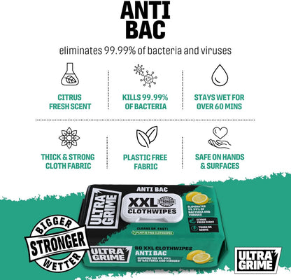 UltraGrime Disposable Wipes XXL+ For All Messes