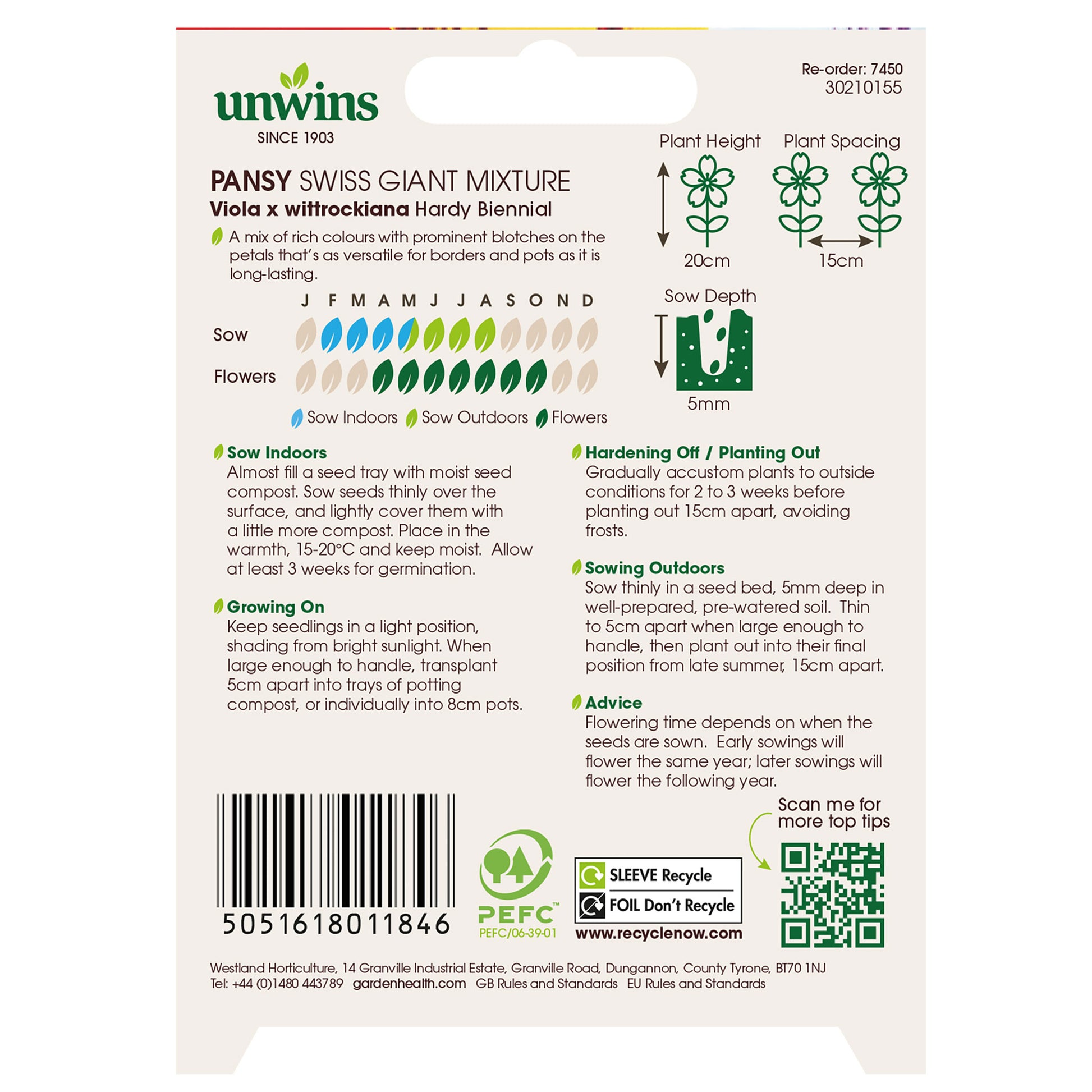 Pansy Swiss Giant Mix