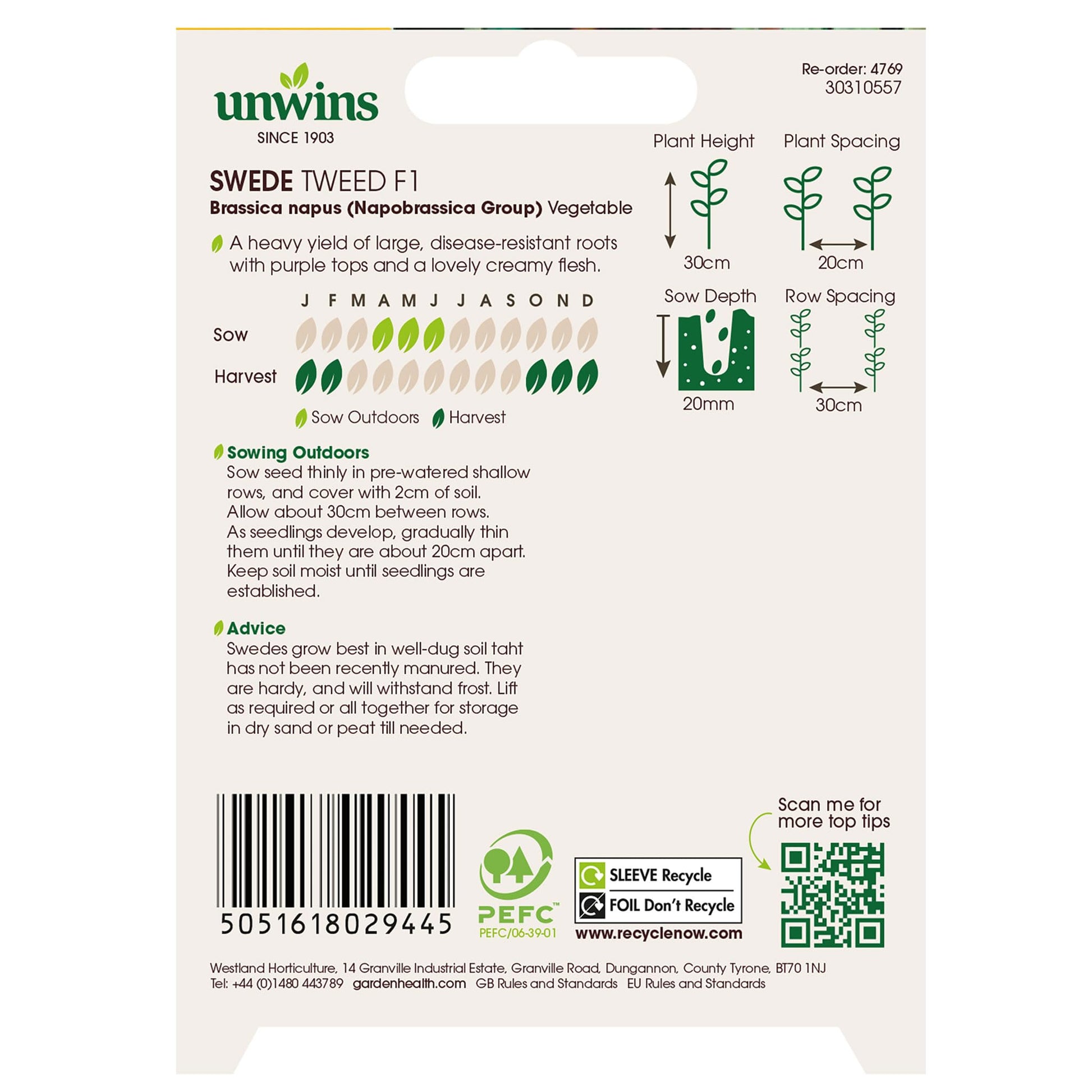 Unwins Sunday Roast Veg Seed Bundle
