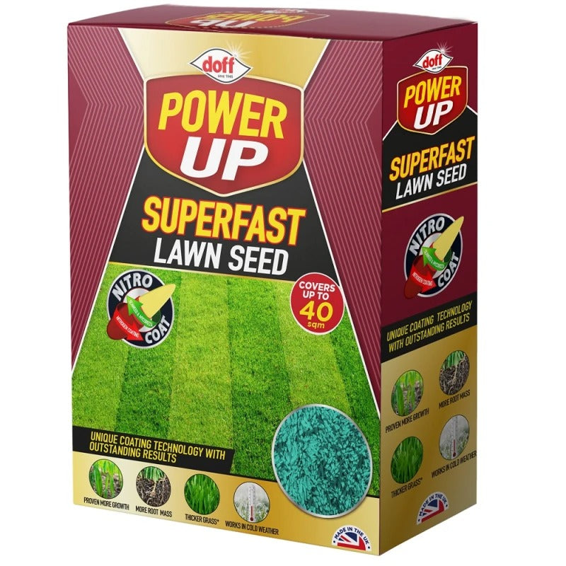 Doff Power Up Superfast Lawn Seed With Nitro-Coat