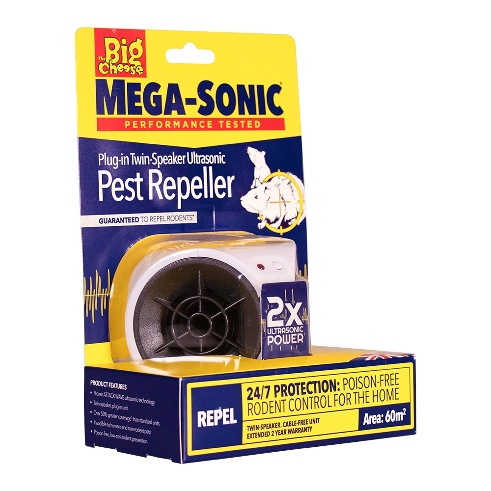 The Big Cheese Mega-Sonic® Plug-In Twin-Speaker Pest Repeller