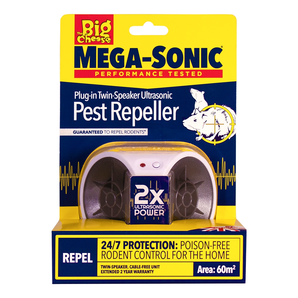 The Big Cheese Mega-Sonic® Plug-In Twin-Speaker Pest Repeller