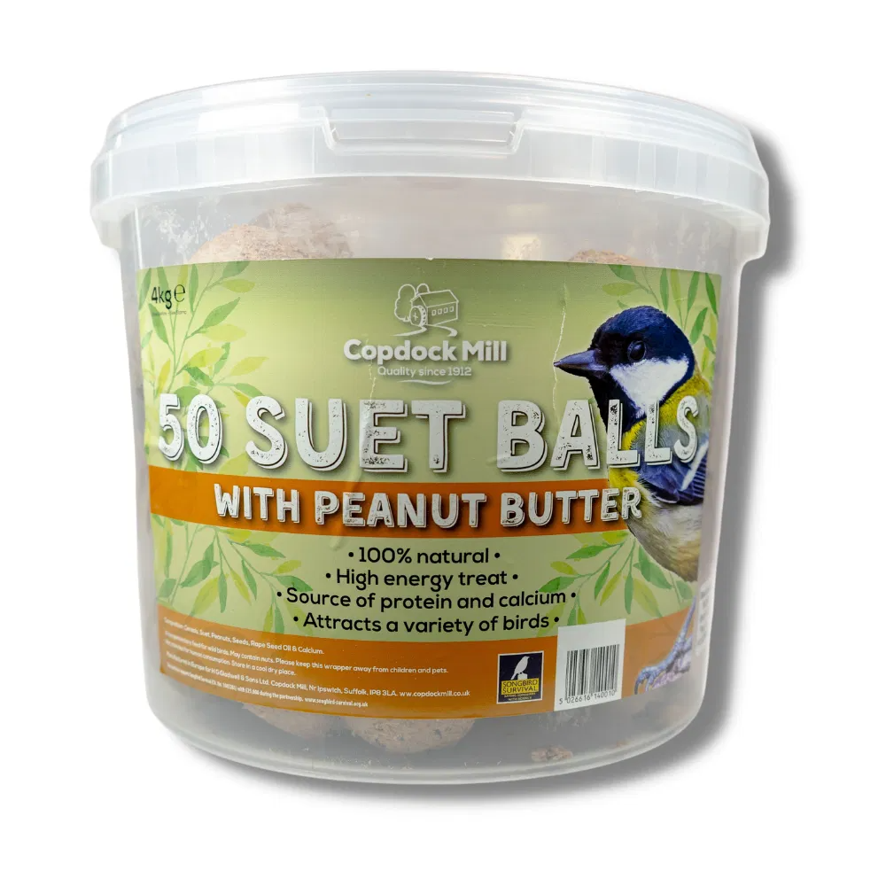 Copdock Mill 50 Suet Balls Peanut Butter Tub
