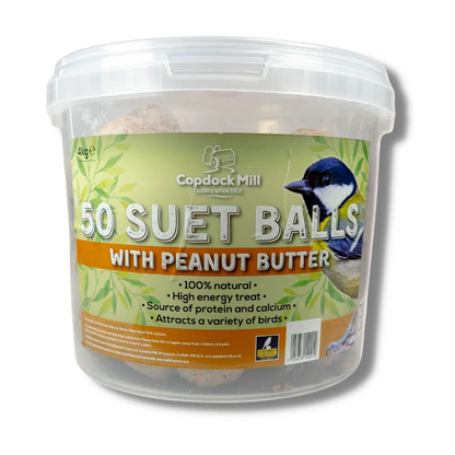 Copdock Mill 50 Suet Balls Peanut Butter Tub