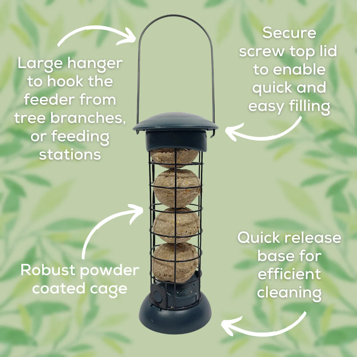 Copdock Mill Easy Fill & Clean Suet Ball Feeder 102g