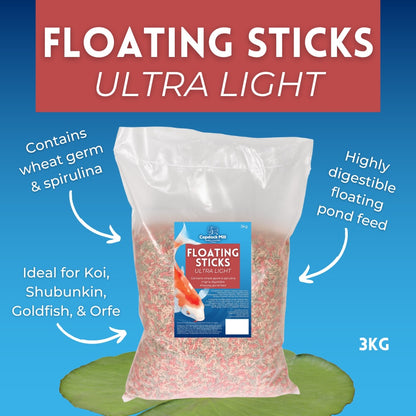 Copdock Mill Carp Ultra Low Density Floating Pond Sticks (Tub) 3kg
