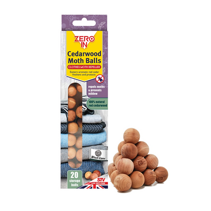 Zero In Cedarwood Moth Repellent Balls 20-Pack