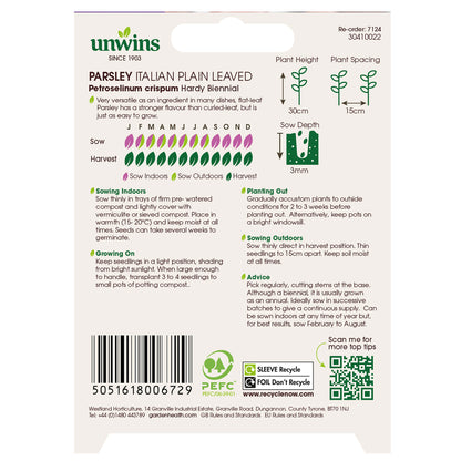 Herb Parsley Italian Plain Leaved