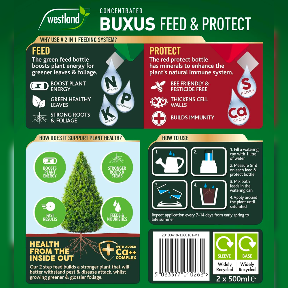 Westland 2 in1 Feed and Protect Buxus 2 x 500ml
