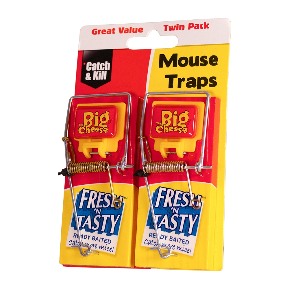 The Big Cheese Fresh Baited Mouse Trap - Twinpack