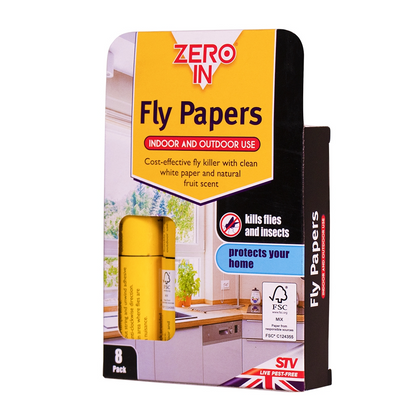 Zero In Fly Papers 8-Pack