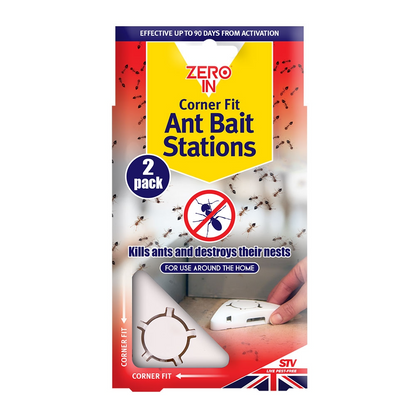 Zero In Corner Fit Ant Bait Stations - Twinpack
